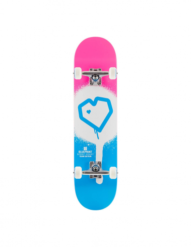 BLUEPRINT SPRAY HEART V2 8.25 PINK BLUE